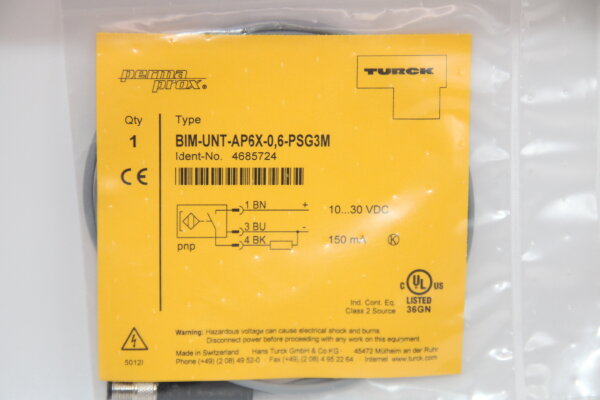 TURCK BIM-UNT-AP6X-0,6-PSG3M Magnetfeldsensor