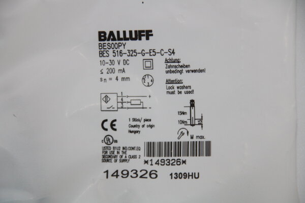 BALLUFF BES 516-325-G-E5-C-S4 Sensor