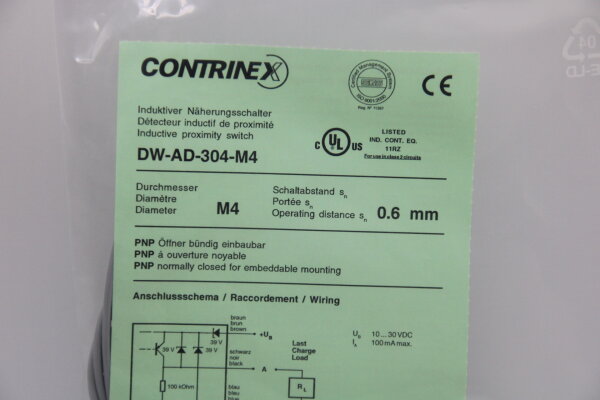 CONTRINEX  DW-AD-304-M4 Induktiver Näherungsschalter