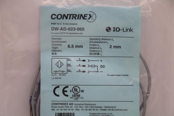 CONTRINEX  DW-AD-623-065 Induktiver Näherungsschalter