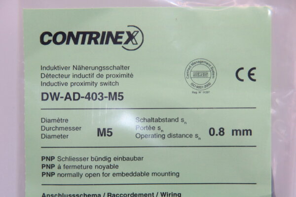 CONTRINEX  DW-AD-403-M5 Induktiver Näherungsschalter