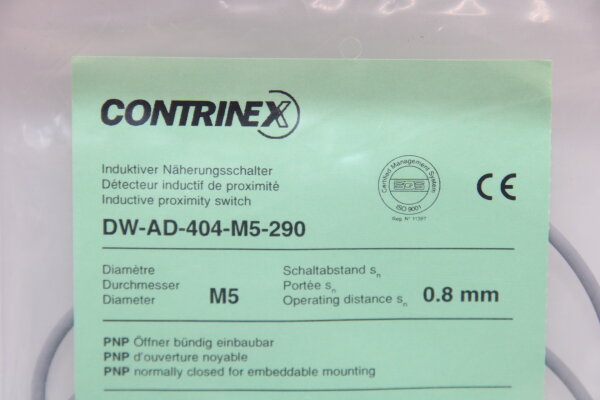CONTRINEX  DW-AS-404-M5-290 Induktiver Näherungsschalter