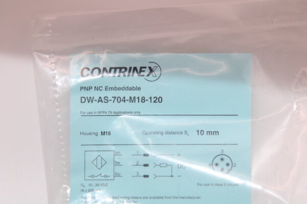 CONTRINEX DW-AS-704-M18-120 Induktiver Näherungsschalter