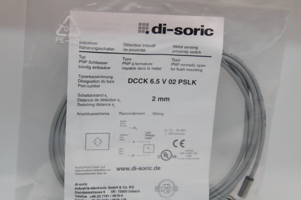 DI-SORIC DCCK 6.5 V 0.2 PSLK Induktiver Nährungsschalter