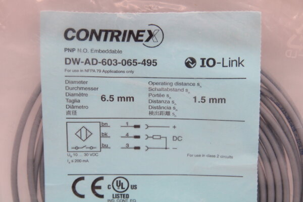 CONTRINEX DW-AD-603-065-495 Induktiver Näherungsschalter