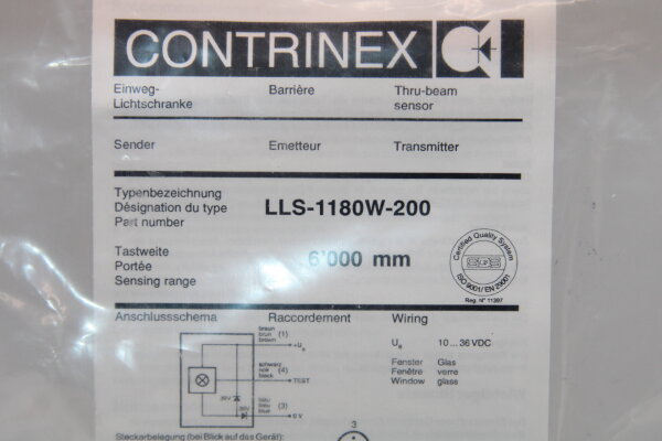 CONTRINEX  LLS-1180W-200 Einweglichtschranke
