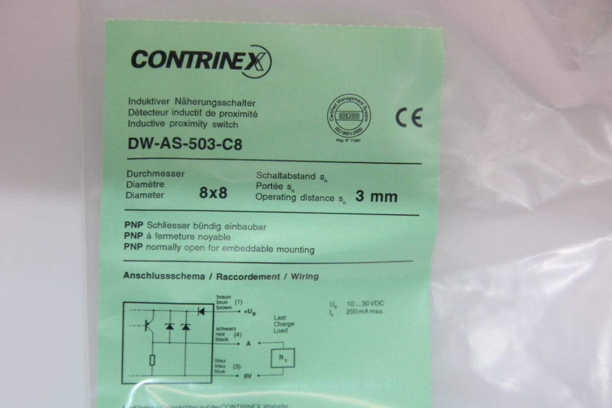 CONTRINEX DW-AS-503-C8 Sensor kaufen | Maschinenbau Ersatzteile - Mas ...