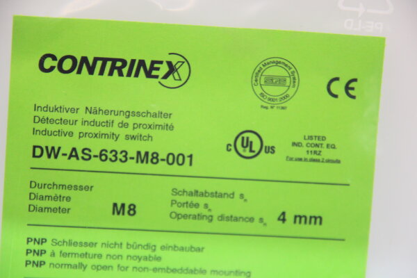 CONTRINEX  DW-AS-633-M8-001 Induktiver Näherungsschalter