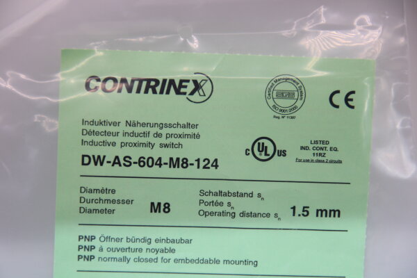 CONTRINEX DW-AS-604-M8-124 Induktiver Näherungsschalter