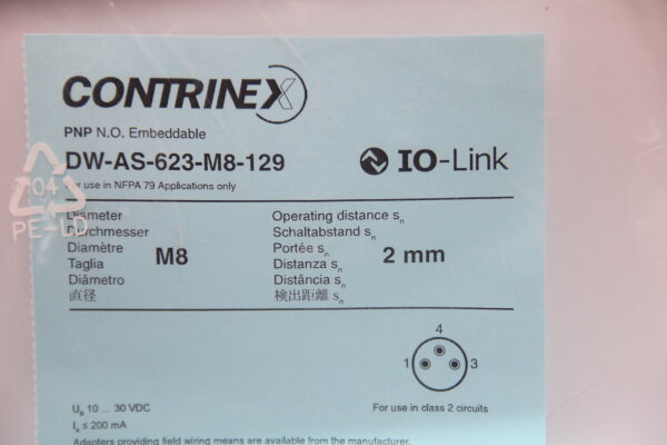 CONTRINEX  DW-AS-623-M8-129 Induktiver Näherungsschalter