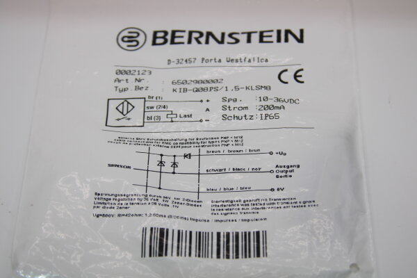 BERNSTEIN KIB-Q08PS/1,5-KLSM8 Sensor