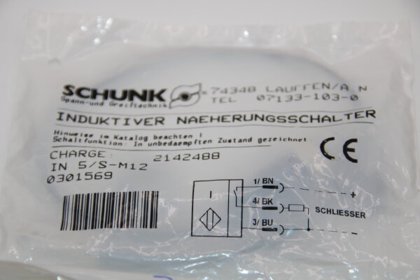 SCHUNK IN 5/S-M12 Induktiver Sensor