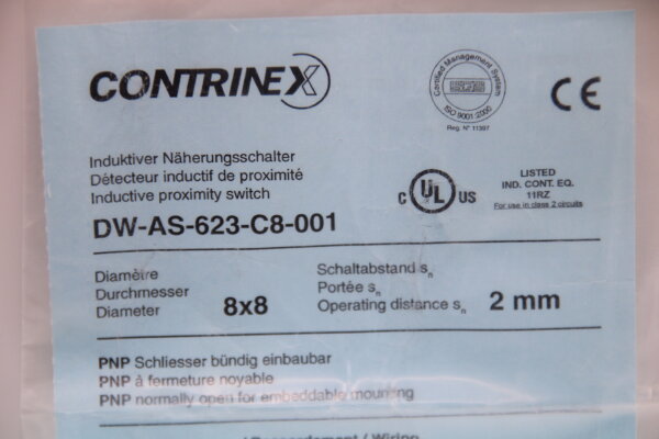 CONTRINEX  DW-AS-623-C8-00 1Induktiver Näherungsschalter 2mm