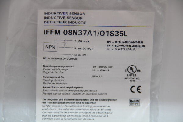 BAUMER IFFM 08N37A1/O1S35L Induktiver Sensor