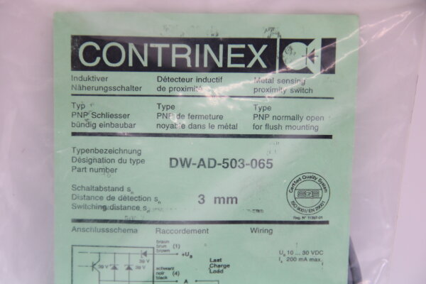 CONTRINEX DW-AD-503-065 Induktiver Näherungsschalter