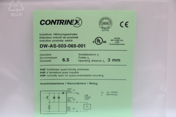 CONTRINEX DW-AS-503-065-001 Induktiver Näherungsschalter