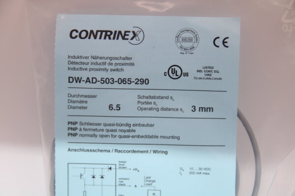 CONTRINEX DW-AD-503-065-290 Induktiver Näherungsschalter