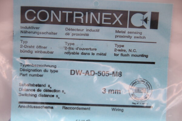 CONTRINEX  DW-AD-505-M8 Induktiver Näherungsschalter