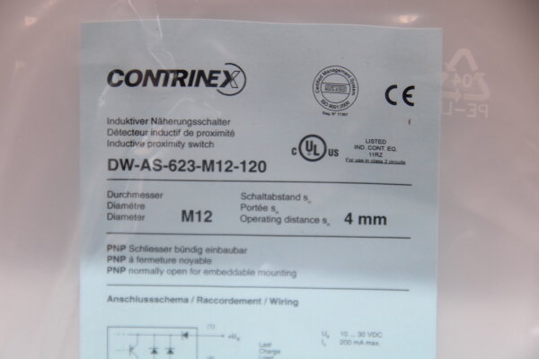 CONTRINEX DW-AS-623-M12-120 Induktiver Näherungsschalter