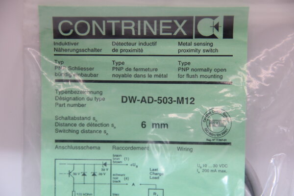 CONTRINEX DW-AD-503-M12 Induktiver Näherungsschalter