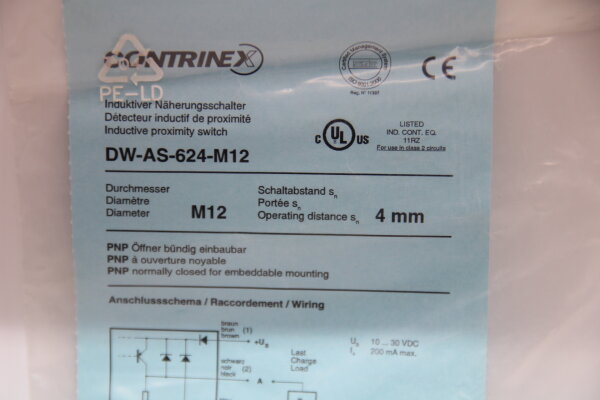CONTRINEX DW-AS-624-M12 Induktiver Näherungsschalter