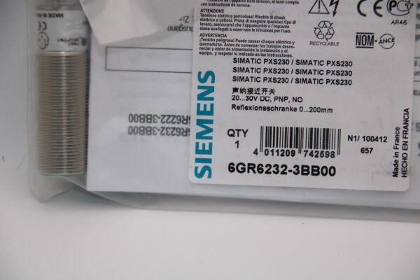 SIEMENS 6GR6232-3BB00 Reflexionslichtschranke