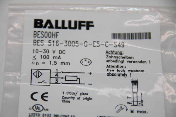 BALLUFF BES 516-3005-G-E4-C-S49 (141396) Induktiver Sensor