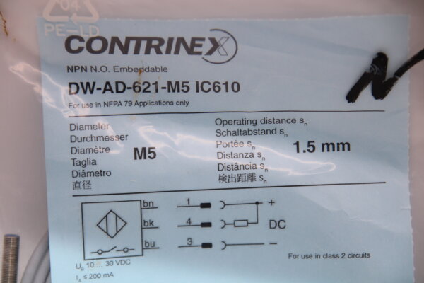 CONTRINEX DW-AD-621-M5-IC610 Induktiver Näherungsschalter