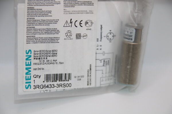 SIEMENS 3RG6433-3RS00 Ultraschall Sensor