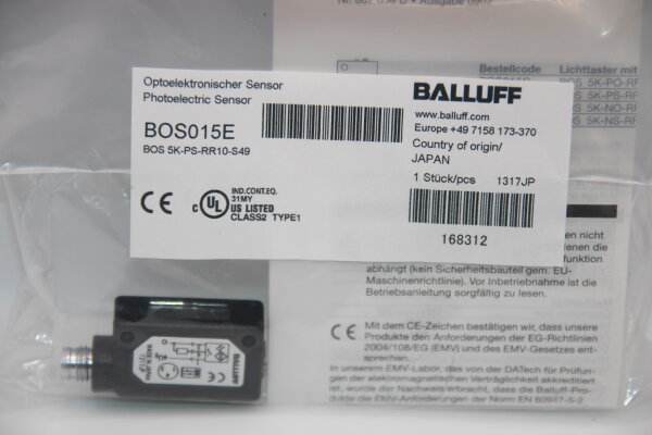 BALLUFF BOS 5K-PS-RR10-S49 Lichttaster