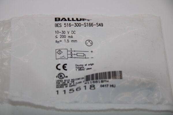 BALLUFF BES 516-300-S166-S49 (115618) Induktiver Sensor